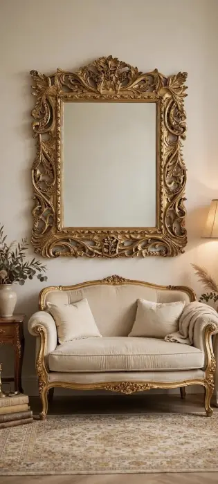مرآة بإطار محفور — AD-2669